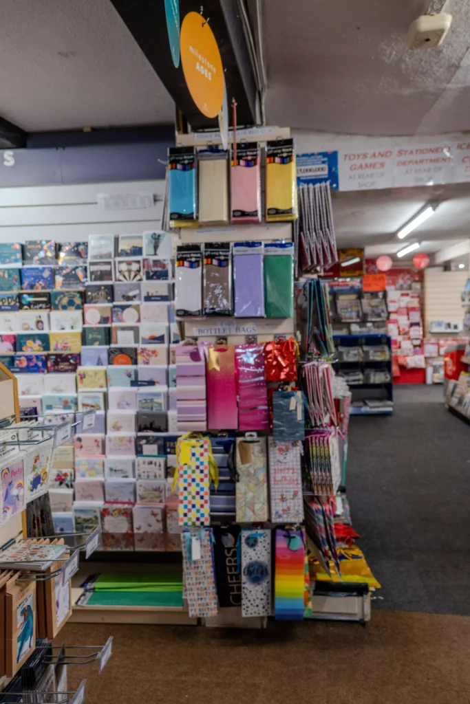 Tissue paper and cards, Seymour News, Newent