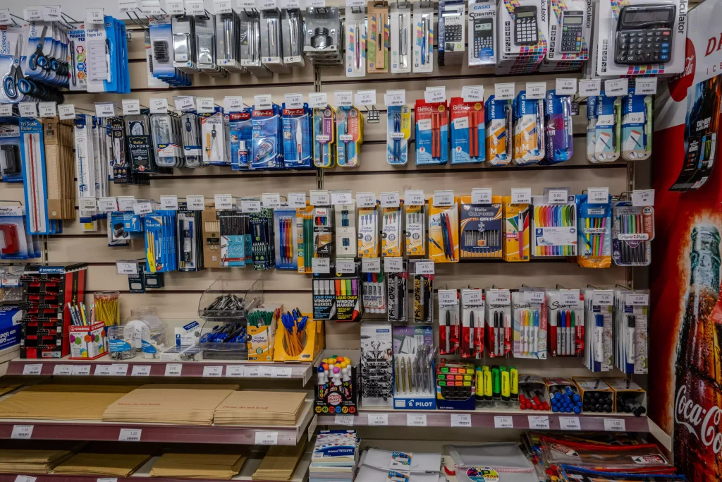Pens, school supplies, Seymour News, Newent