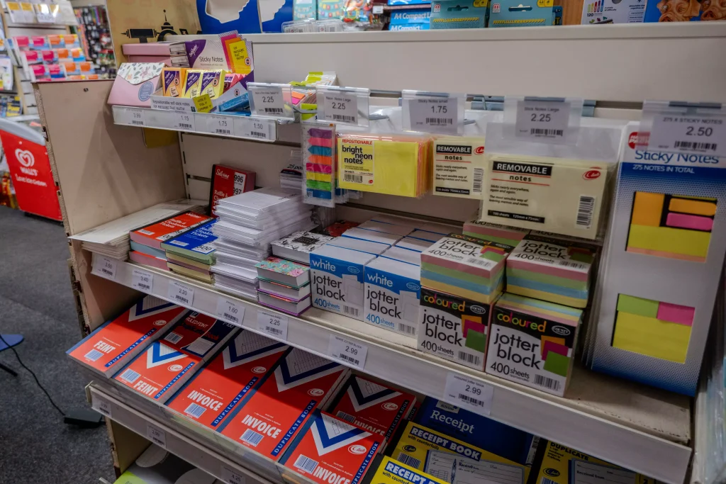 Pads, notebooks, Seymour News, Newent